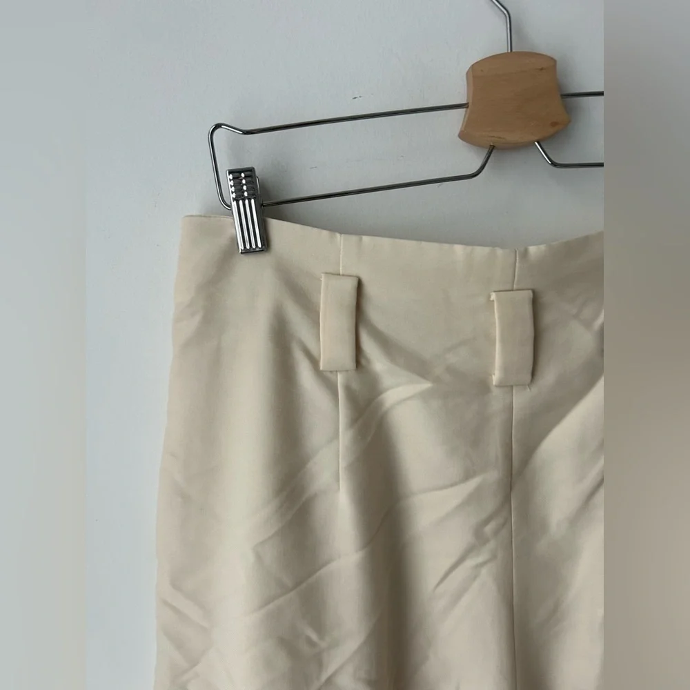Mango high waist wide leg pleated pant - Picture 7 of 9